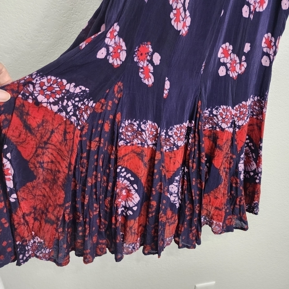 Sea Tie Dye Boho Coastal Cowgirl Dress Size 2 - Picture 5 of 11